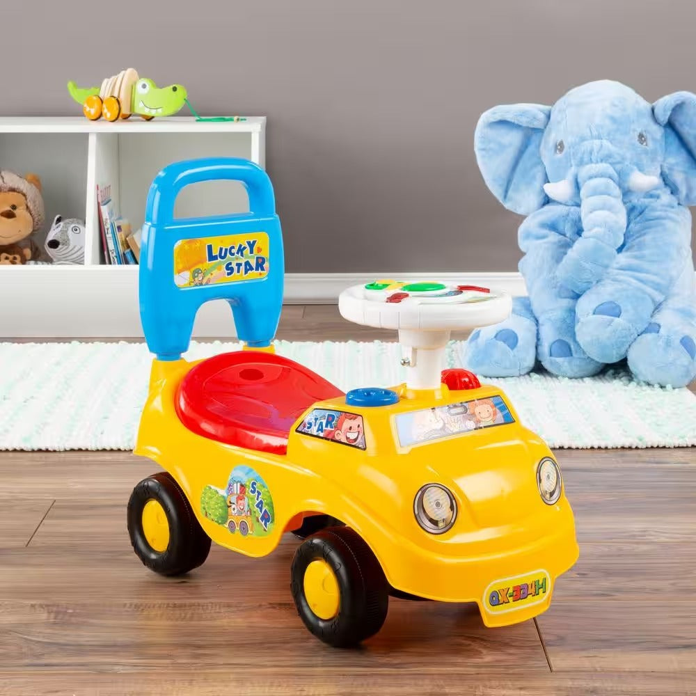 Ride on Toy Activity Car Dashboard has interactive electronic activities with fun sounds Dashboard has interactive electronic activities with fun sounds and lights