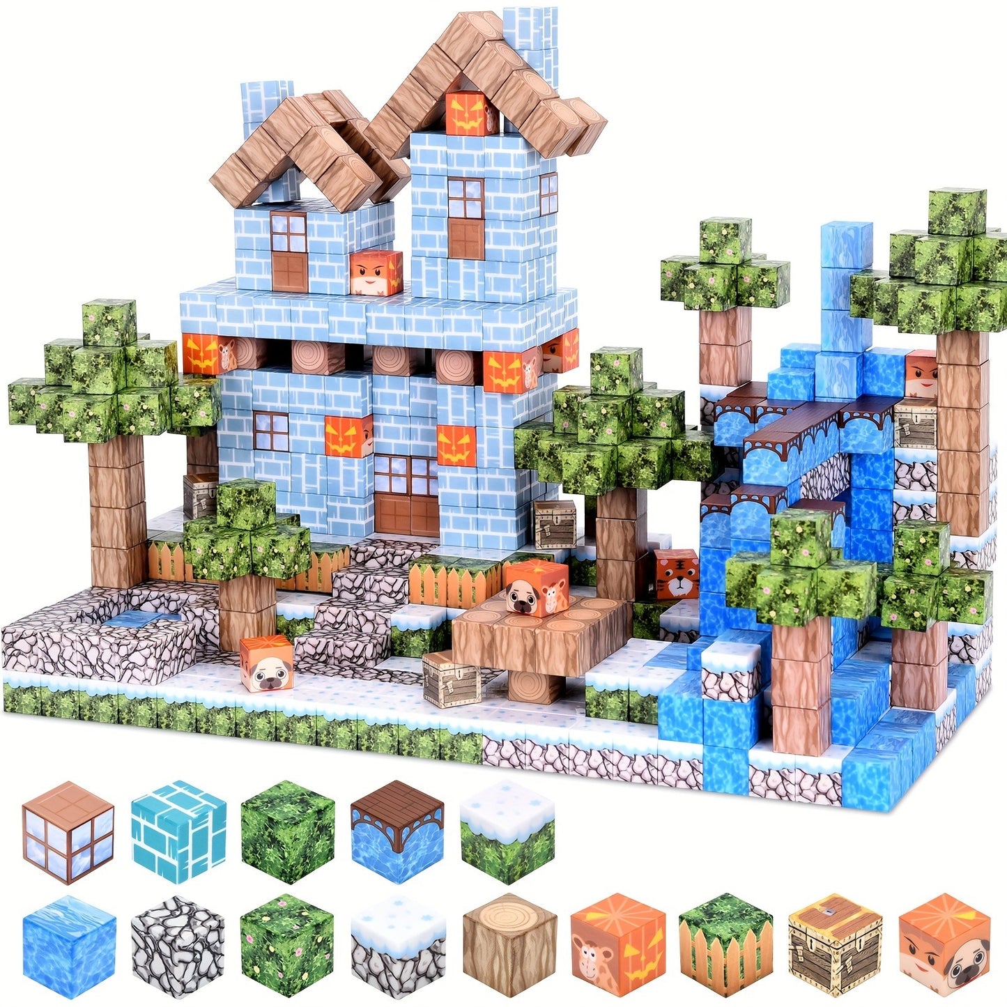 100pcs Magnetic Building Blocks Set - STEM Sensory Construction Toy for Youngsters, Green ABS Material, Perfect Birthday & Holiday Gift for Boys & Girls Ages 3-12