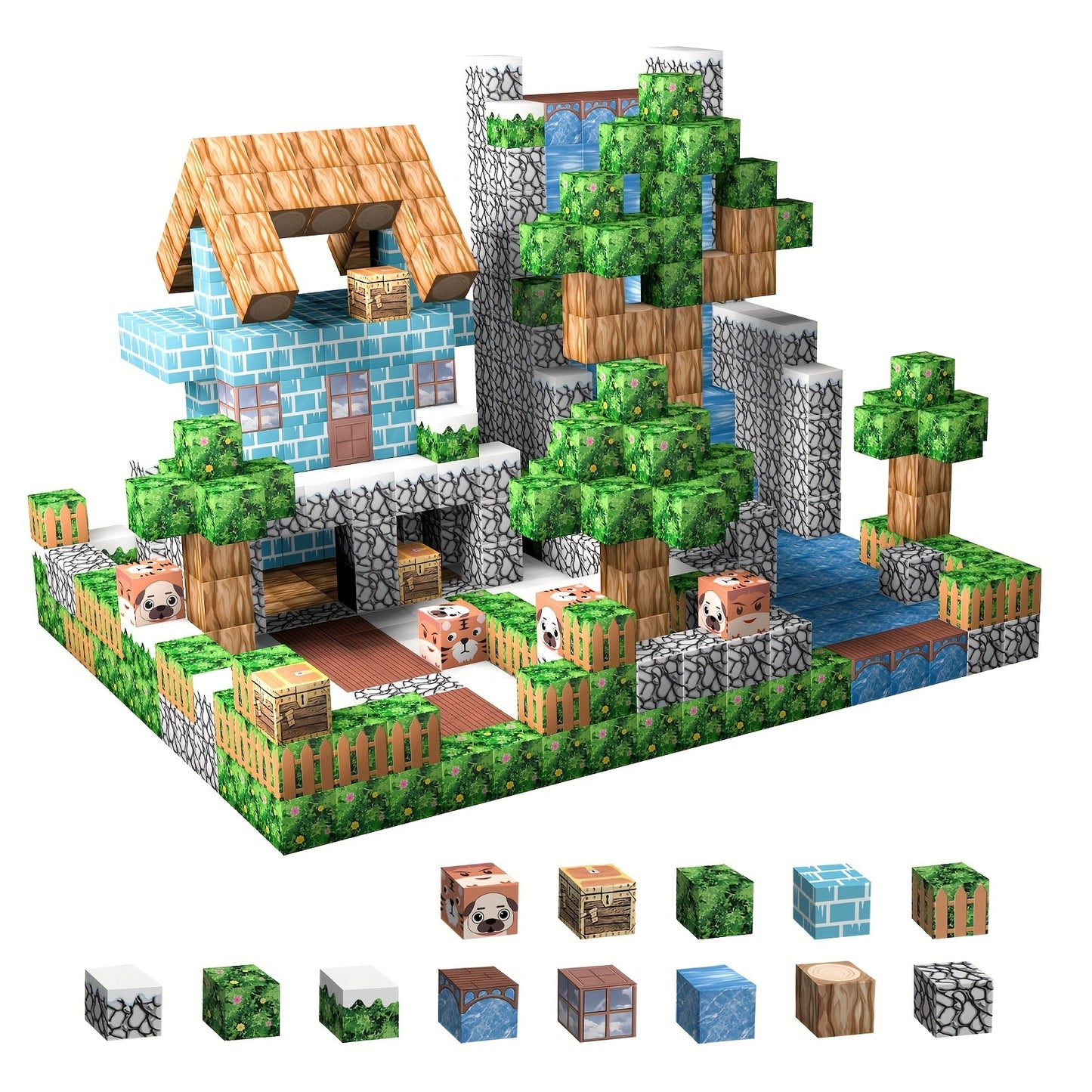 100pcs Magnetic Building Blocks, Sensory Toys for Toddlers, Construction Toys Children's Day Birthday Gifts, Suitable for 3-5 6-8 8-12 Years Old Boys Girls