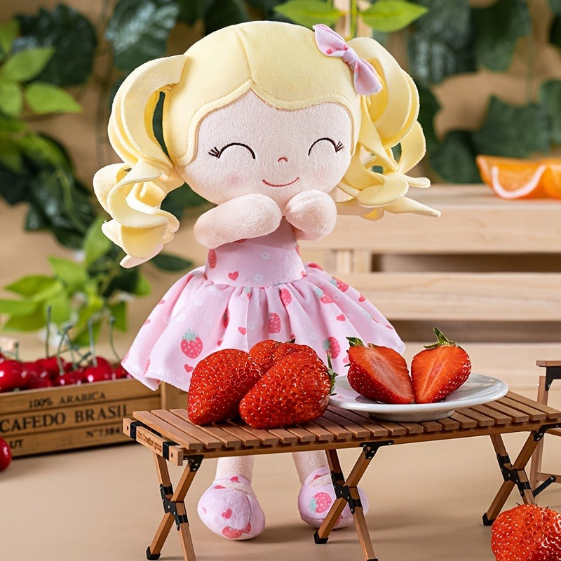 Collectible Dolls Plush Strawberry Doll 12-Inches 1pc Pink Polyester Children's Play Partner Baby Girl's Birthday Gift for Kids Holiday Gift Birthday Gifts Party Decorat Item