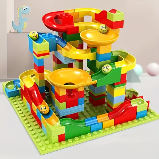 171pcs Sliding Track Building Blocks, DIY Educational Toy, Interlocking Construction Set, 171pcs Model Decoration, Gift for Kids, Birthday Present, Holiday Gift