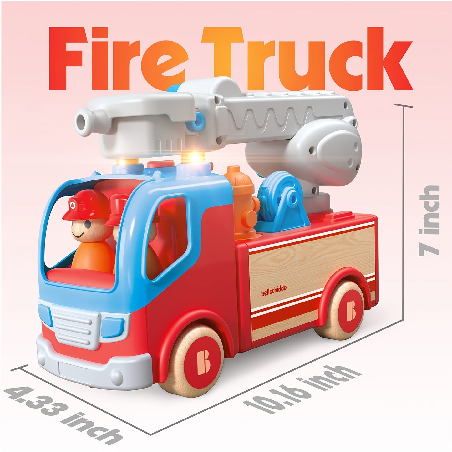 Wooden Toy Car with Light & Music Effects - Educational Learning Vehicle for 18 Months Old, Multiple Models, Mixed Colors, Interactive Sensory Play Gift