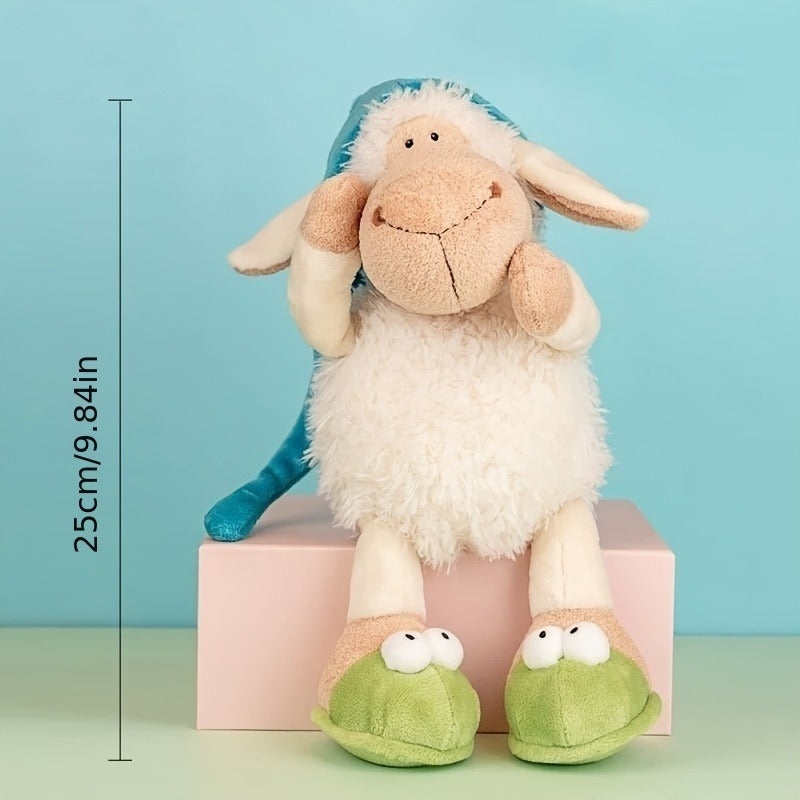 1pc Cute Lamb Pet Plush Toy - Soft Fluffy Lamb with Expressive Eyes, Chew-Resistant Polyester Stuffed Animal for Dogs, Cats, Puppy & Kitten Training, Cuddly Companion - Ideal Gift for Pet Owners, Playful Design, Chewproof Material, Cat Enthusiasts