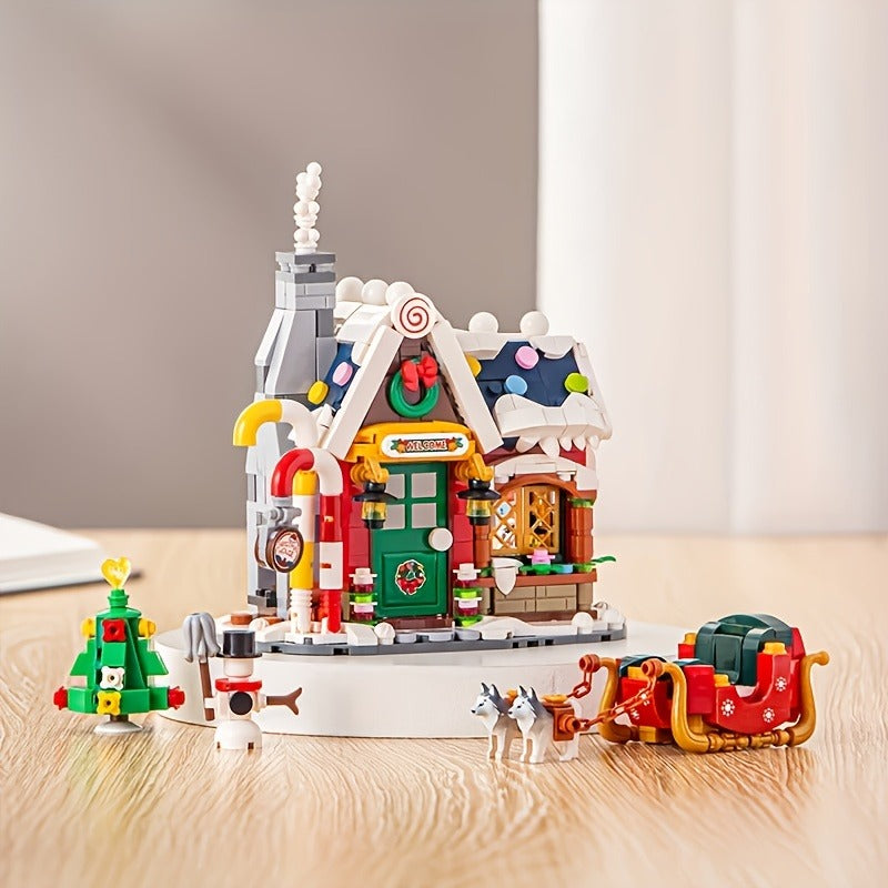 Small Particle Building Blocks Assembled Toys, Building Scene Assembled Models, Patchwork House, Candy House, Pumpkin Car, New Year Christmas Birthday Gifts