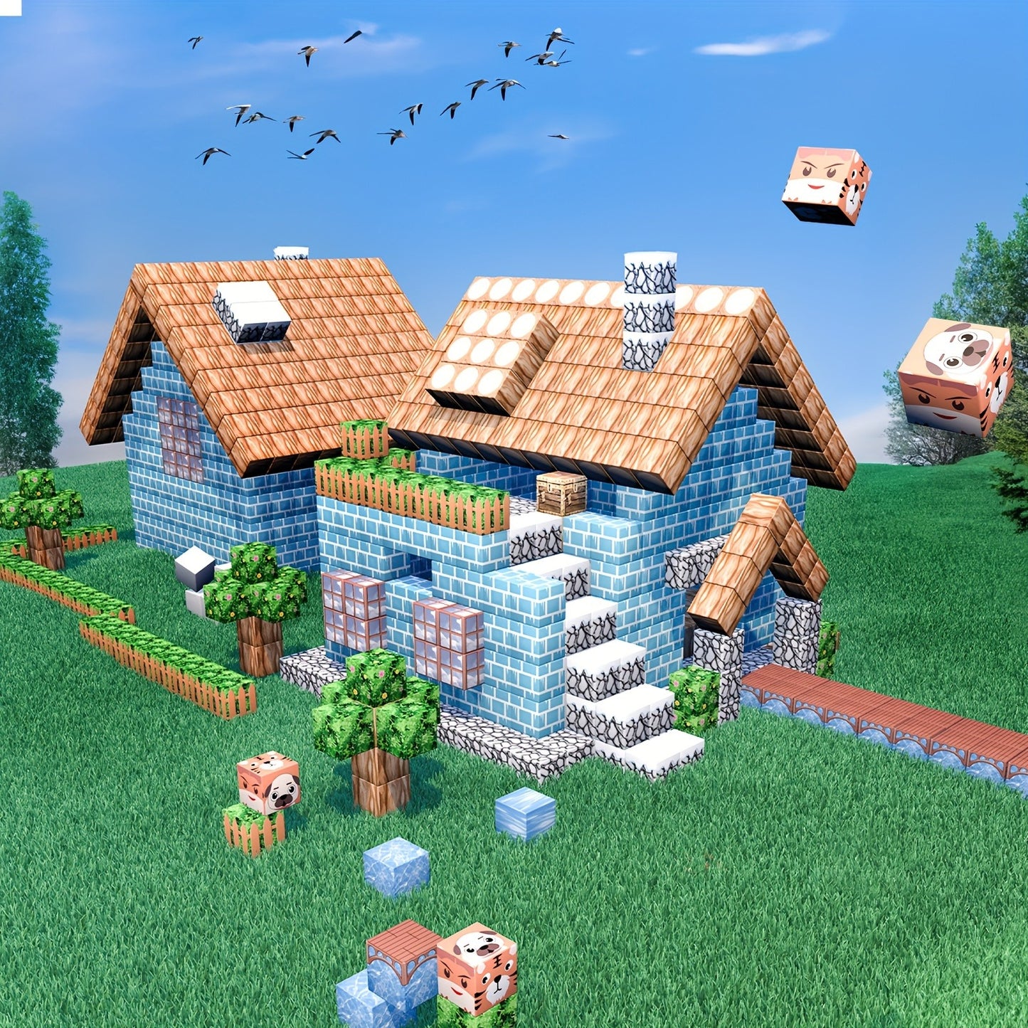 100pcs Magnetic Building Blocks, Sensory Toys for Toddlers, Construction Toys Children's Day Birthday Gifts, Suitable for 3-5 6-8 8-12 Years Old Boys Girls