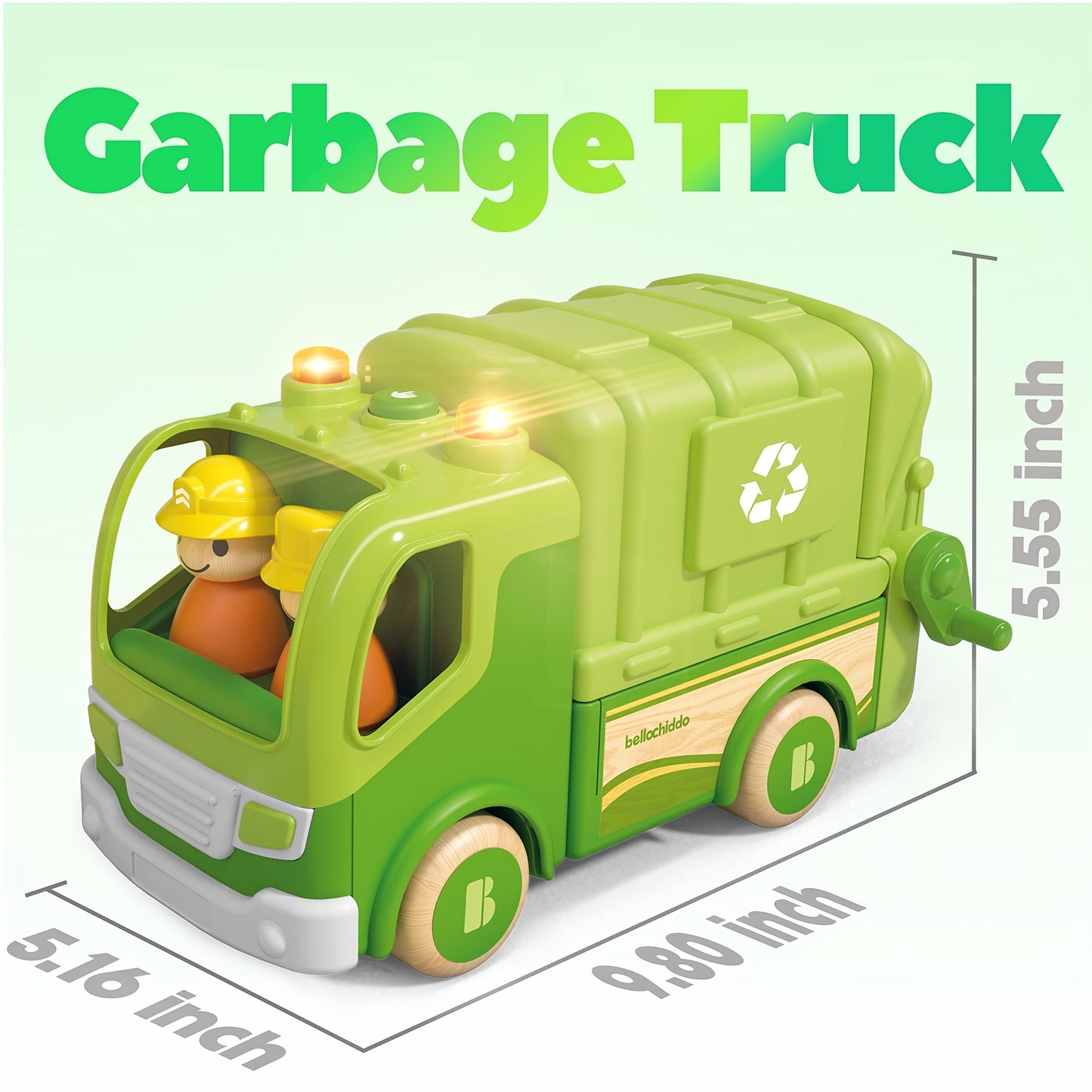 Wooden Toy Car with Light & Music Effects - Educational Learning Vehicle for 18 Months Old, Multiple Models, Mixed Colors, Interactive Sensory Play Gift