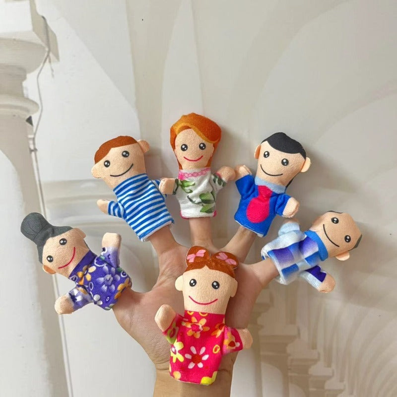 6pcs Soft Plush Finger Puppet Set - Story Time Learning Aid, Plush Doll Toy Combination - Suitable for Christmas, Parties, Entertainment Time, School
