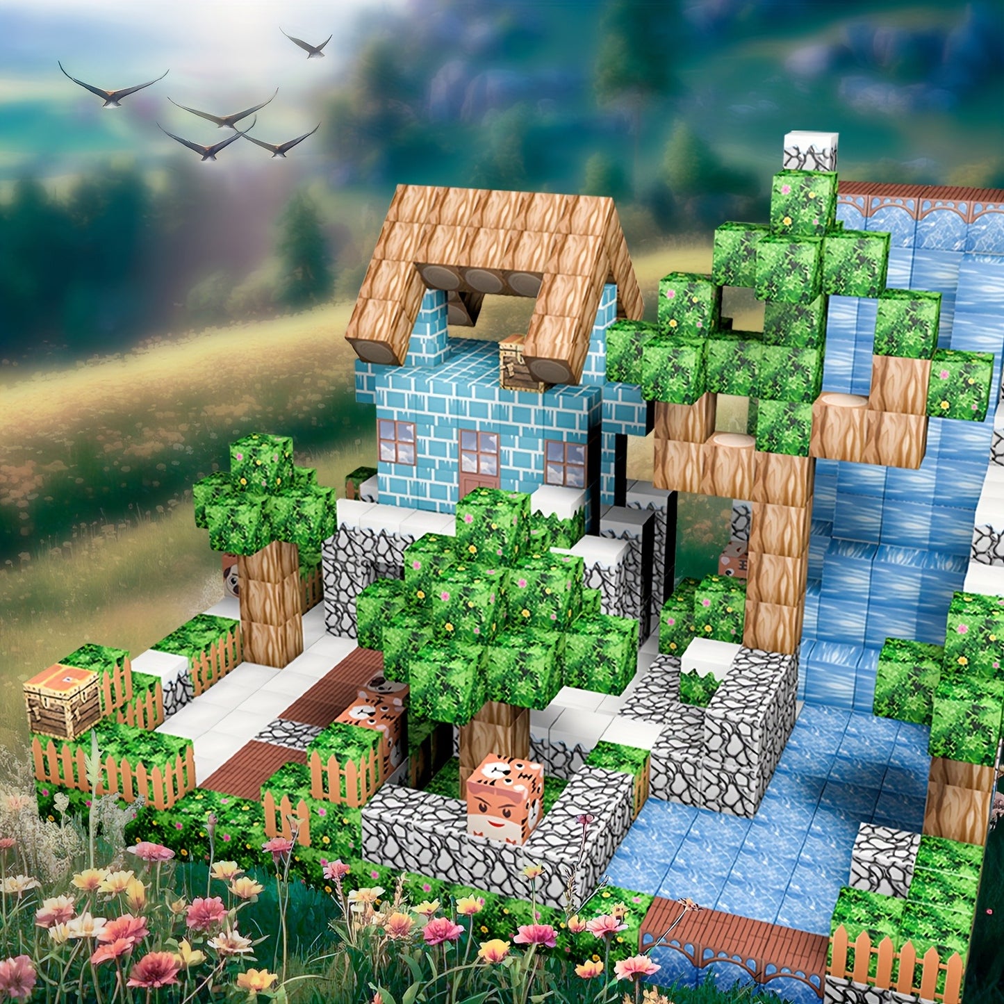 100pcs Magnetic Building Blocks, Sensory Toys for Toddlers, Construction Toys Children's Day Birthday Gifts, Suitable for 3-5 6-8 8-12 Years Old Boys Girls