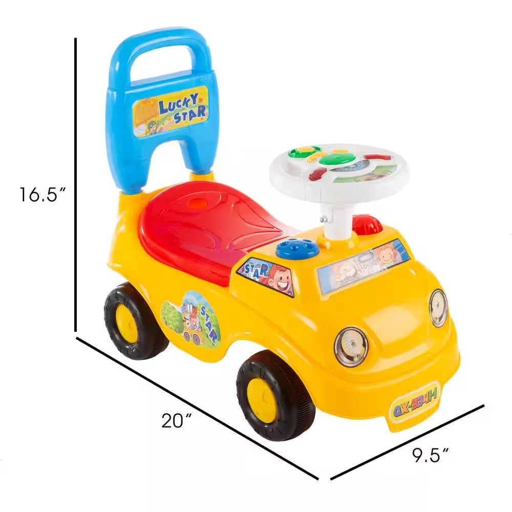 Ride on Toy Activity Car Dashboard has interactive electronic activities with fun sounds Dashboard has interactive electronic activities with fun sounds and lights