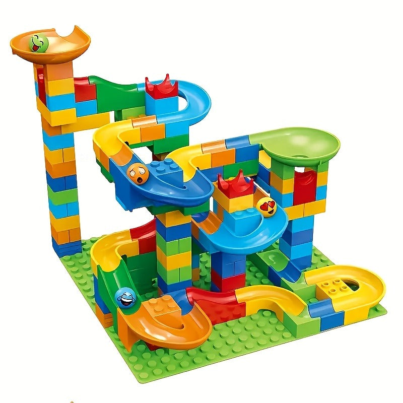 171pcs Sliding Track Building Blocks, DIY Educational Toy, Interlocking Construction Set, 171pcs Model Decoration, Gift for Kids, Birthday Present, Holiday Gift
