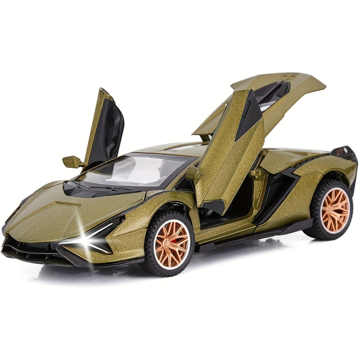 1:32 Toy Cars Lambo Sian FKP3 Metal Model Car With Light And Sound Pull Back Toy Car For Boys Age 3-4-5-6-7-8 + Year Old Kids Boys Girls Gift
