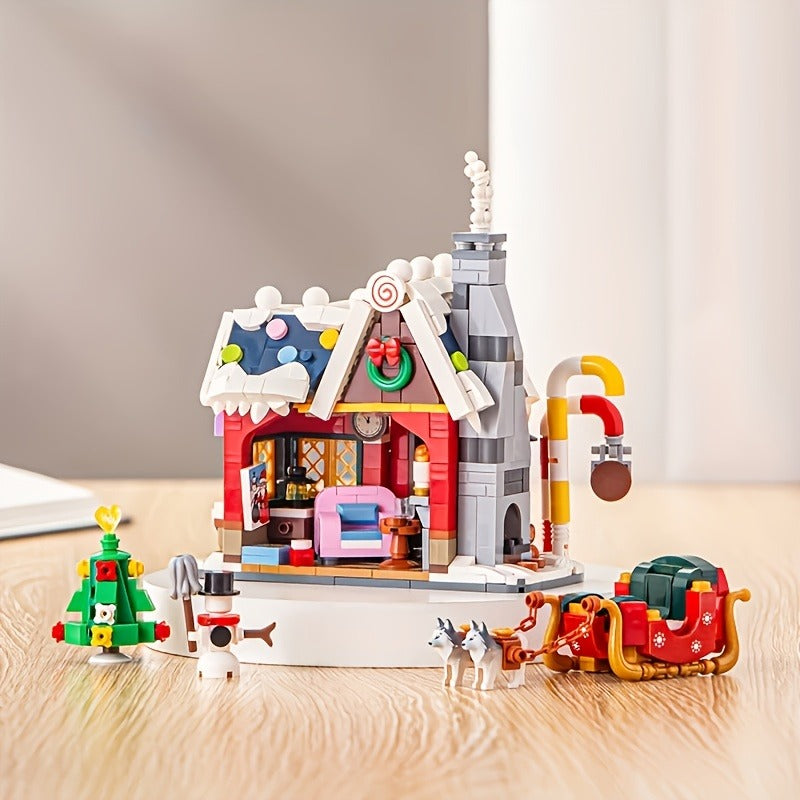 Small Particle Building Blocks Assembled Toys, Building Scene Assembled Models, Patchwork House, Candy House, Pumpkin Car, New Year Christmas Birthday Gifts