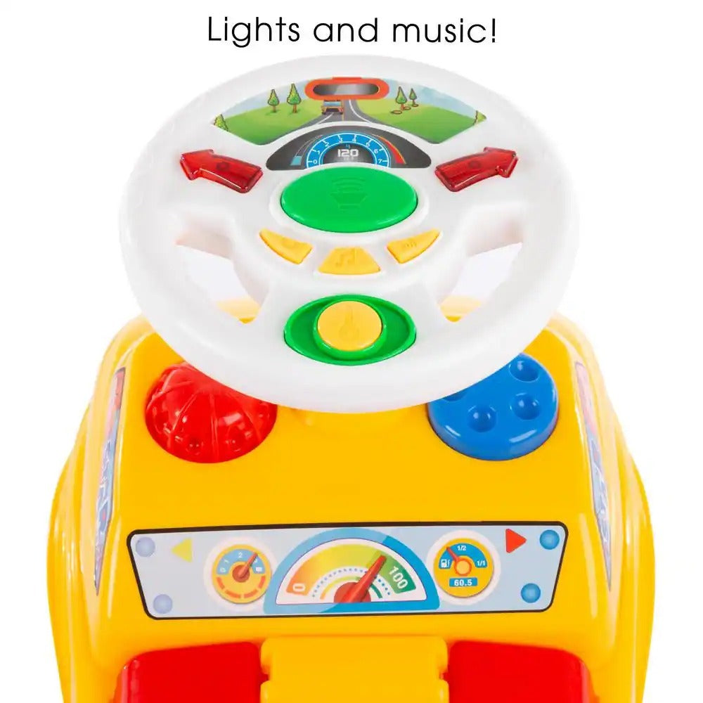 Ride on Toy Activity Car Dashboard has interactive electronic activities with fun sounds Dashboard has interactive electronic activities with fun sounds and lights
