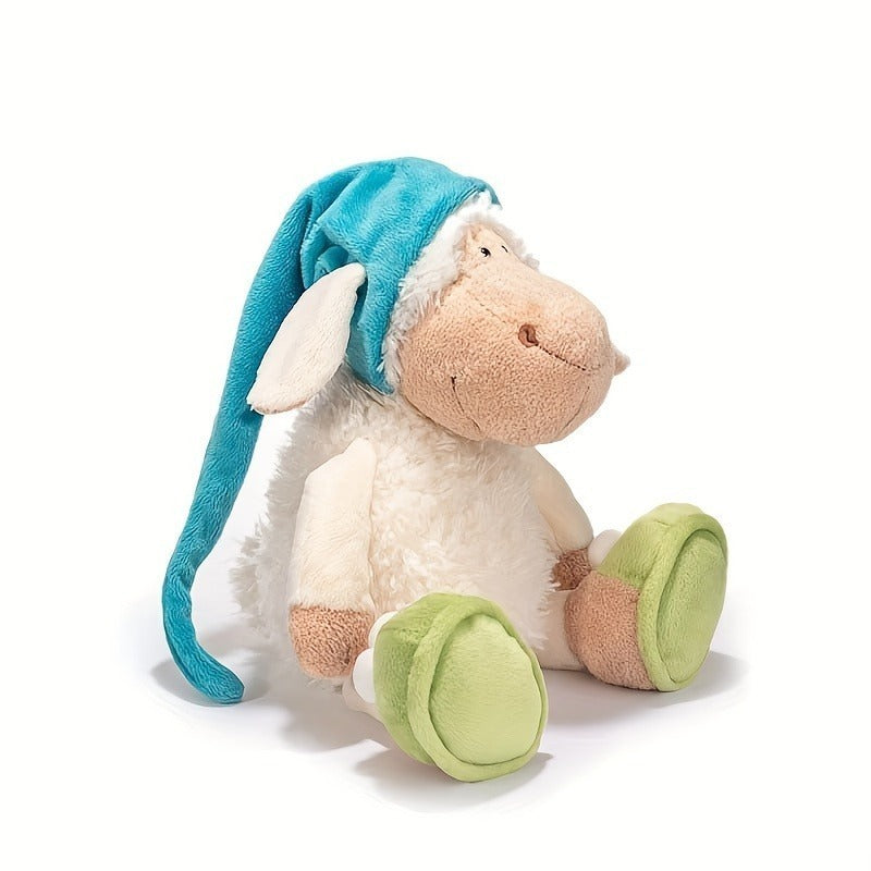 1pc Cute Lamb Pet Plush Toy - Soft Fluffy Lamb with Expressive Eyes, Chew-Resistant Polyester Stuffed Animal for Dogs, Cats, Puppy & Kitten Training, Cuddly Companion - Ideal Gift for Pet Owners, Playful Design, Chewproof Material, Cat Enthusiasts