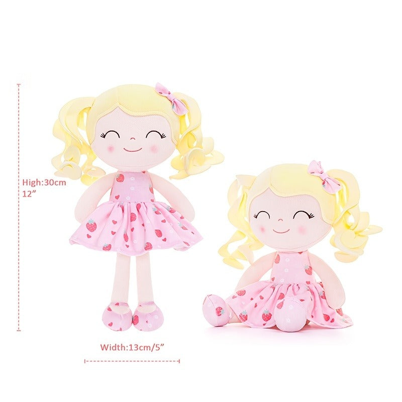 Collectible Dolls Plush Strawberry Doll 12-Inches 1pc Pink Polyester Children's Play Partner Baby Girl's Birthday Gift for Kids Holiday Gift Birthday Gifts Party Decorat Item