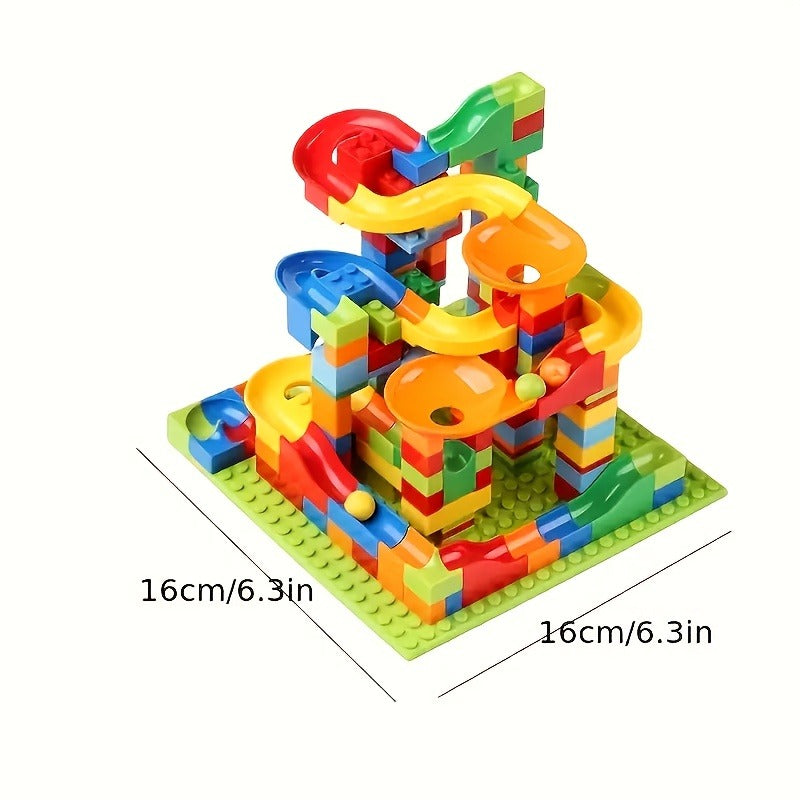 171pcs Sliding Track Building Blocks, DIY Educational Toy, Interlocking Construction Set, 171pcs Model Decoration, Gift for Kids, Birthday Present, Holiday Gift