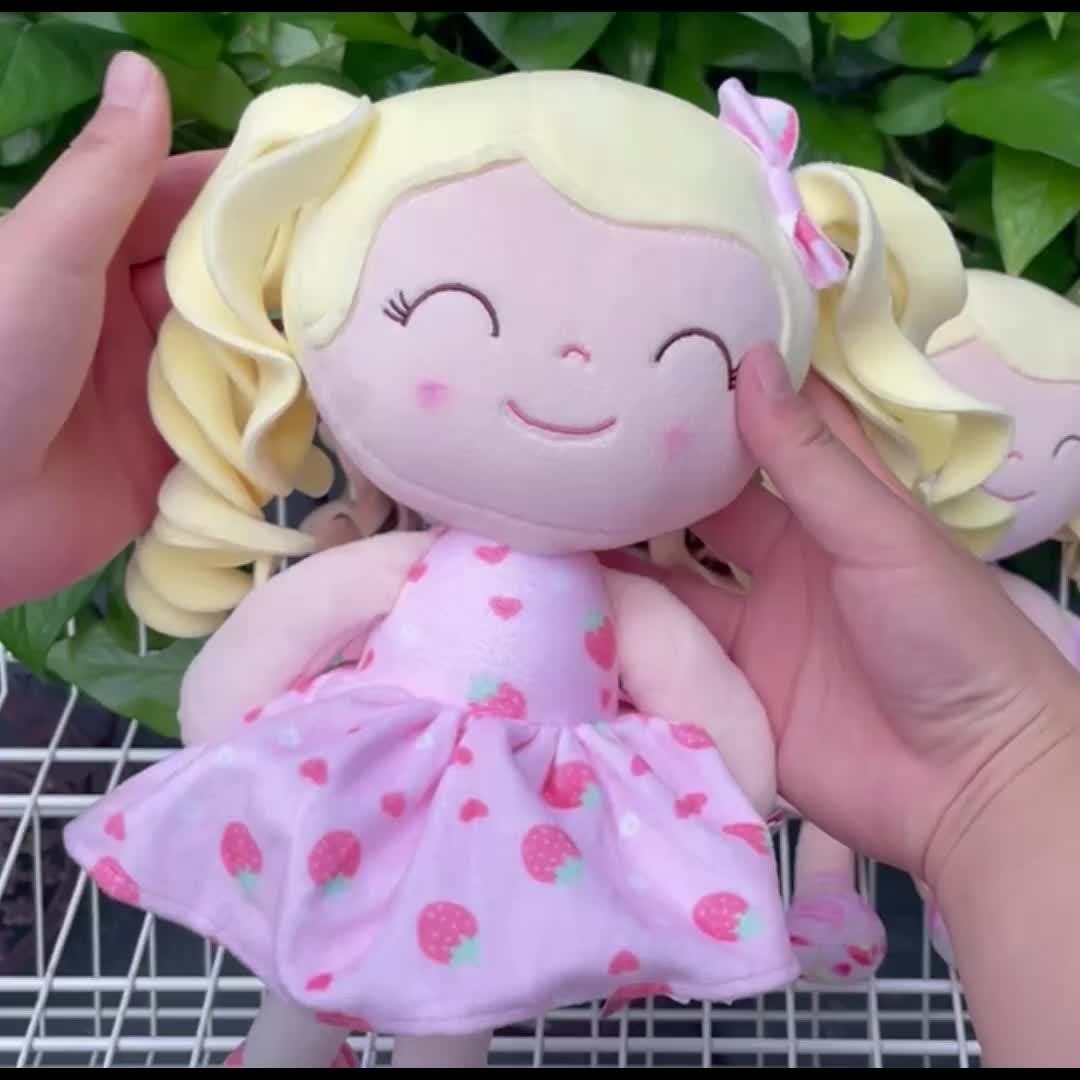 Collectible Dolls Plush Strawberry Doll 12-Inches 1pc Pink Polyester Children's Play Partner Baby Girl's Birthday Gift for Kids Holiday Gift Birthday Gifts Party Decorat Item