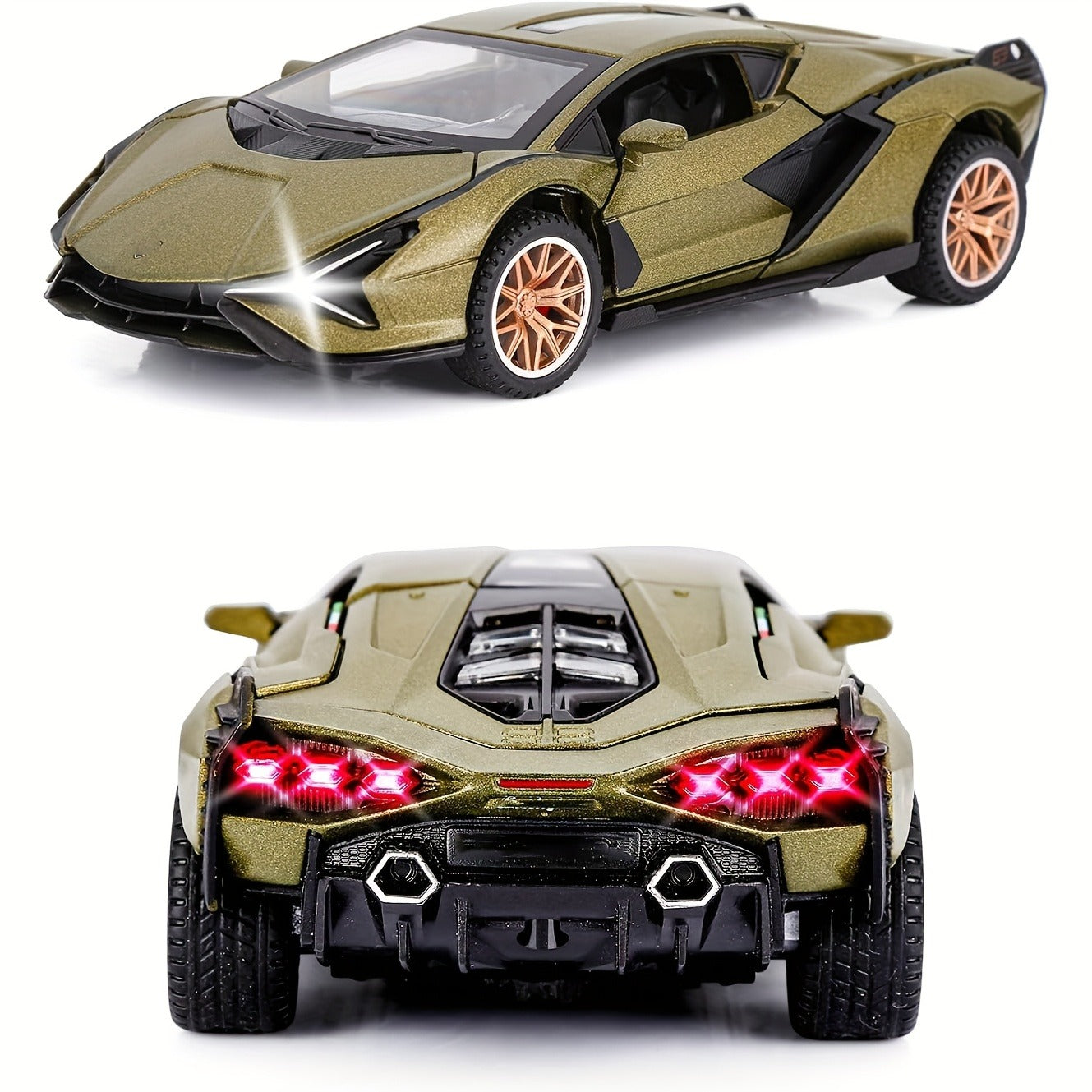 1:32 Toy Cars Lambo Sian FKP3 Metal Model Car With Light And Sound Pull Back Toy Car For Boys Age 3-4-5-6-7-8 + Year Old Kids Boys Girls Gift