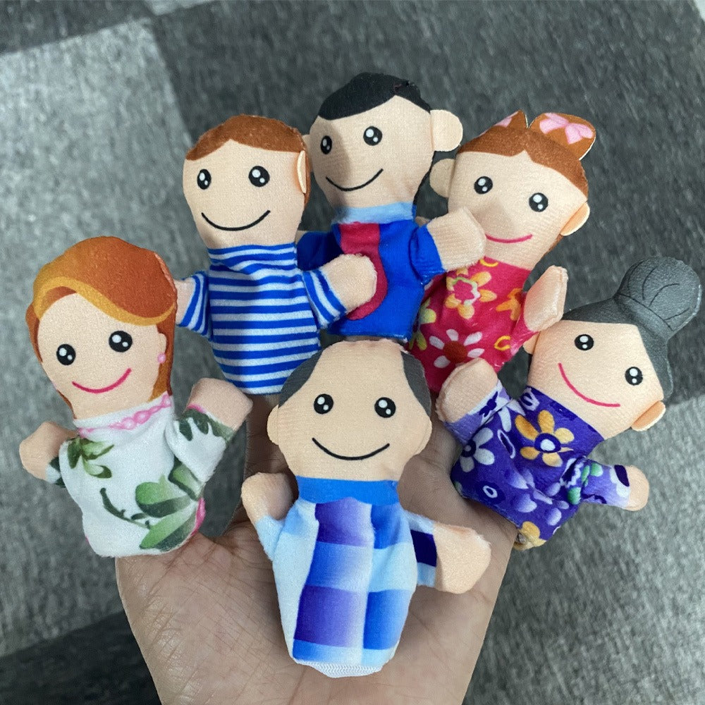 6pcs Soft Plush Finger Puppet Set - Story Time Learning Aid, Plush Doll Toy Combination - Suitable for Christmas, Parties, Entertainment Time, School